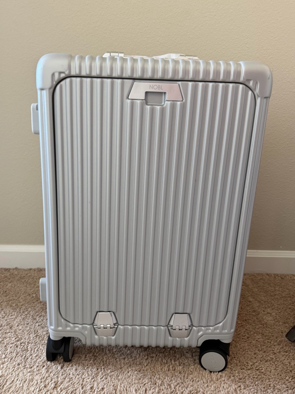 Silver Hard Shell Carry-On Luggage